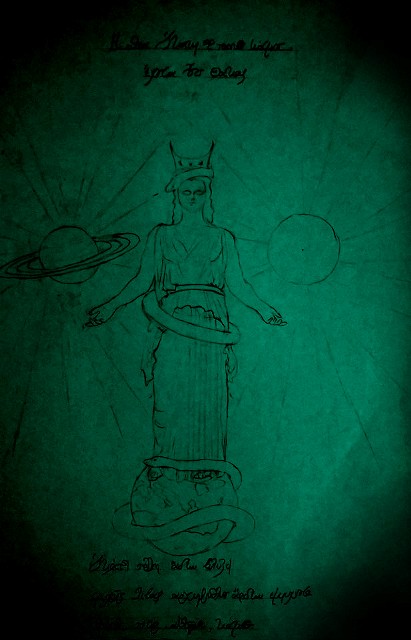 Drawing of Hekate